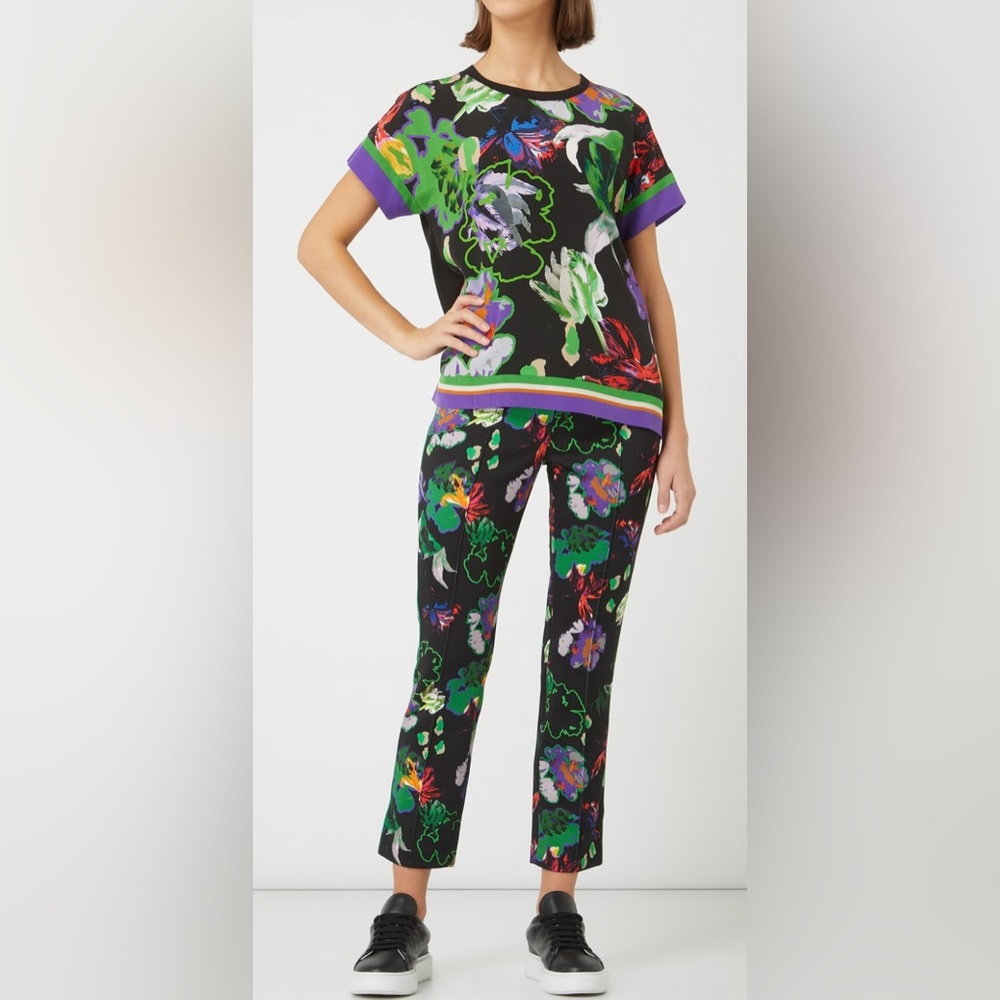NWT Marc Cain Floral Ankle Stretch Pant